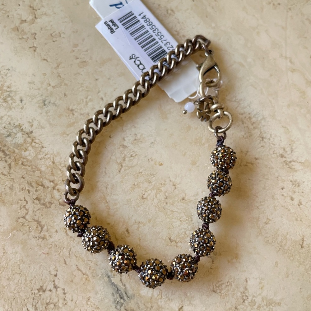 Lucky Brand Gold Crystal Balls Bracelet